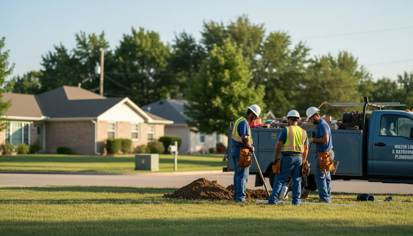 Residential water line and bathroom plumbing service in Frannie, WY